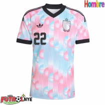 Camiseta Bélgica Alexis Saelemaekers #22 Visitante Equipación Mundial 2026 manga corta